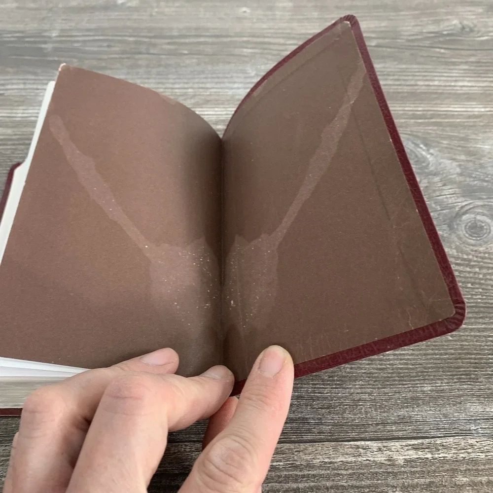 Holman KJV Burgundy Leather Large Print Compact Bible WOC in Red‎ Letter